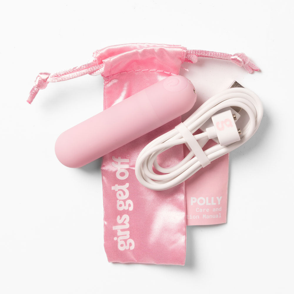 Girls Get Off - Polly - Pink 6.3 cm USB Rechargeable Bullet - GGOPL-2