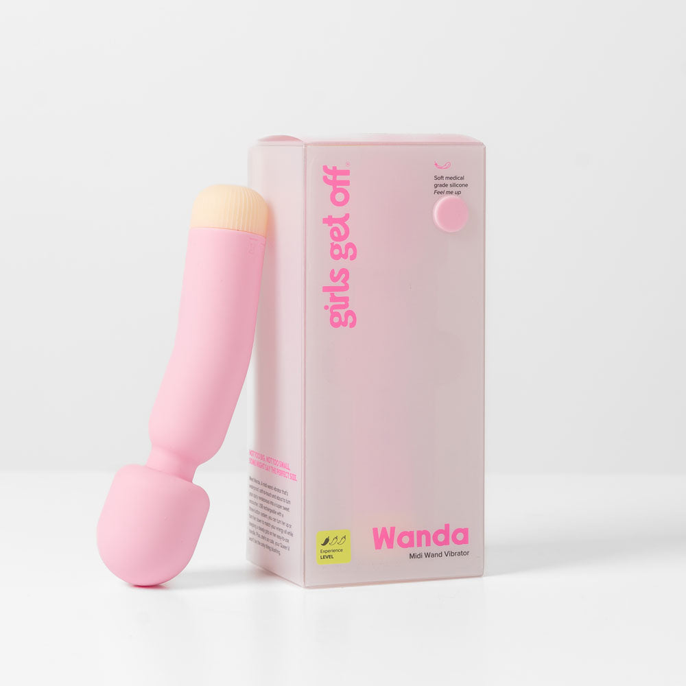 Girls Get Off - Wanda - Pink 16.8 cm USB Rechargeable Massage Wand - GGOWN-1