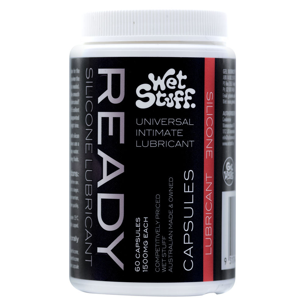 Wet Stuff Ready Caps - Silicone Lubricant Capsules - Jar of 60 - GW50103