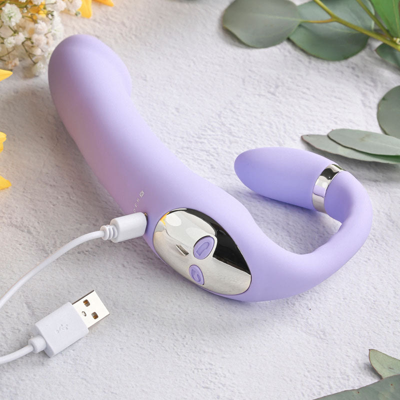 Gender X ORGASMIC ORCHID - Lilac 19 cm USB Rechargeable Strapless-Strap-On - GX-RS-0150-2