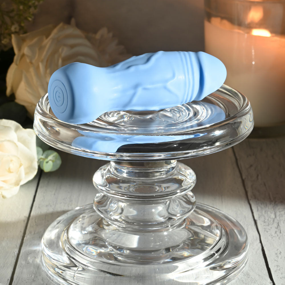 Gender X LIL BUDDY - Light Blue 10.1 cm USB Rechargeable Mini Vibrator - GX-RS-3144-2