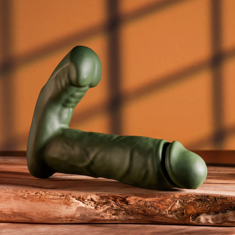 Gender X THE HUNK - Green 15.2 cm USB Rechargeable Thrusting Vibrator with Remote - GX-RS-5568-2