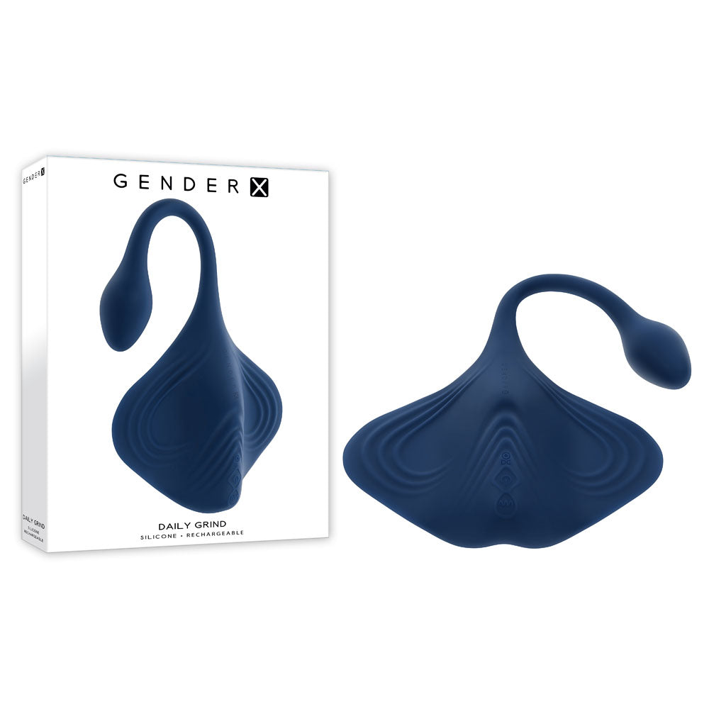 Gender X DAILY GRIND - Blue USB Rechargeable Grinding Pad with Anal Plug - GX-RS-6350-2