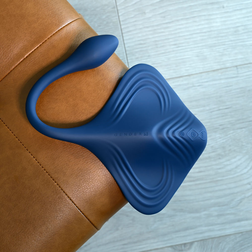 Gender X DAILY GRIND - Blue USB Rechargeable Grinding Pad with Anal Plug - GX-RS-6350-2