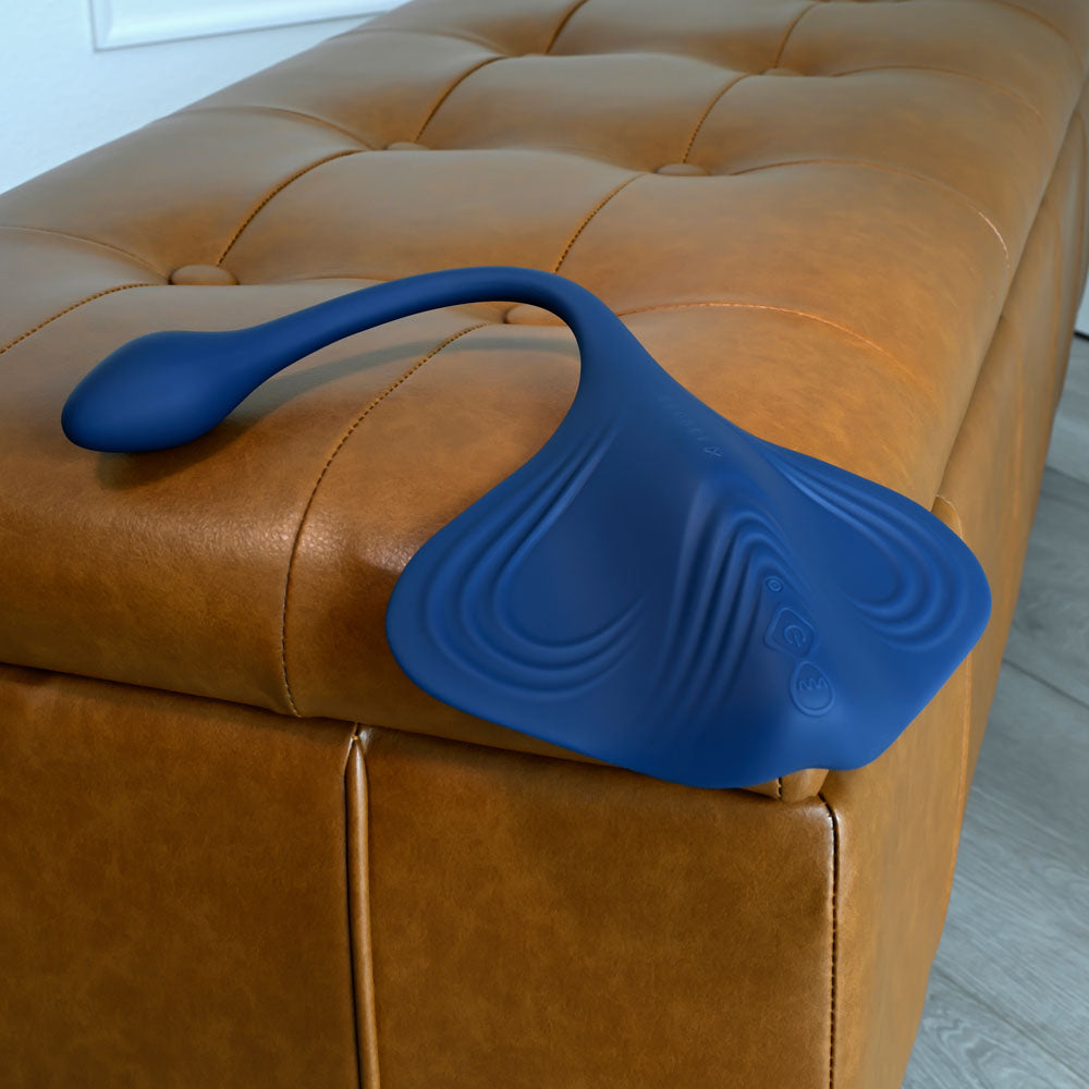 Gender X DAILY GRIND - Blue USB Rechargeable Grinding Pad with Anal Plug - GX-RS-6350-2