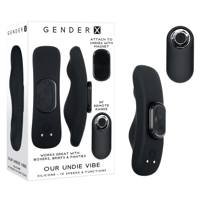 Gender X OUR UNDIE VIBE - Black USB Rechargeable Panty Vibe - GX-RS-9079-2