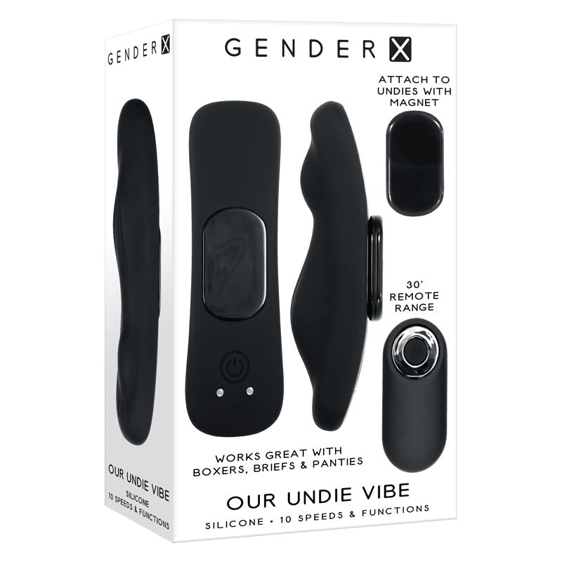 Gender X OUR UNDIE VIBE - Black USB Rechargeable Panty Vibe - GX-RS-9079-2
