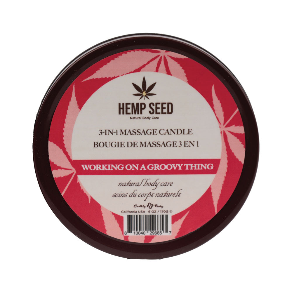 Hemp Seed 3-In-1 Massage Candle - Working On A Groovy Thing (Wild Berries, Night Blooming Jasmine, Warm Amber) - 170 g - HSCS024B