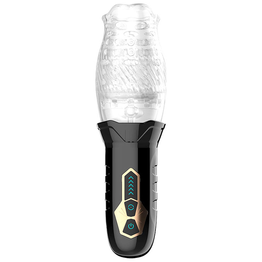 Adam & Eve Adam's Gawk Gawk - Clear USB Rechargeable Rotating Masturbator - I473 8000