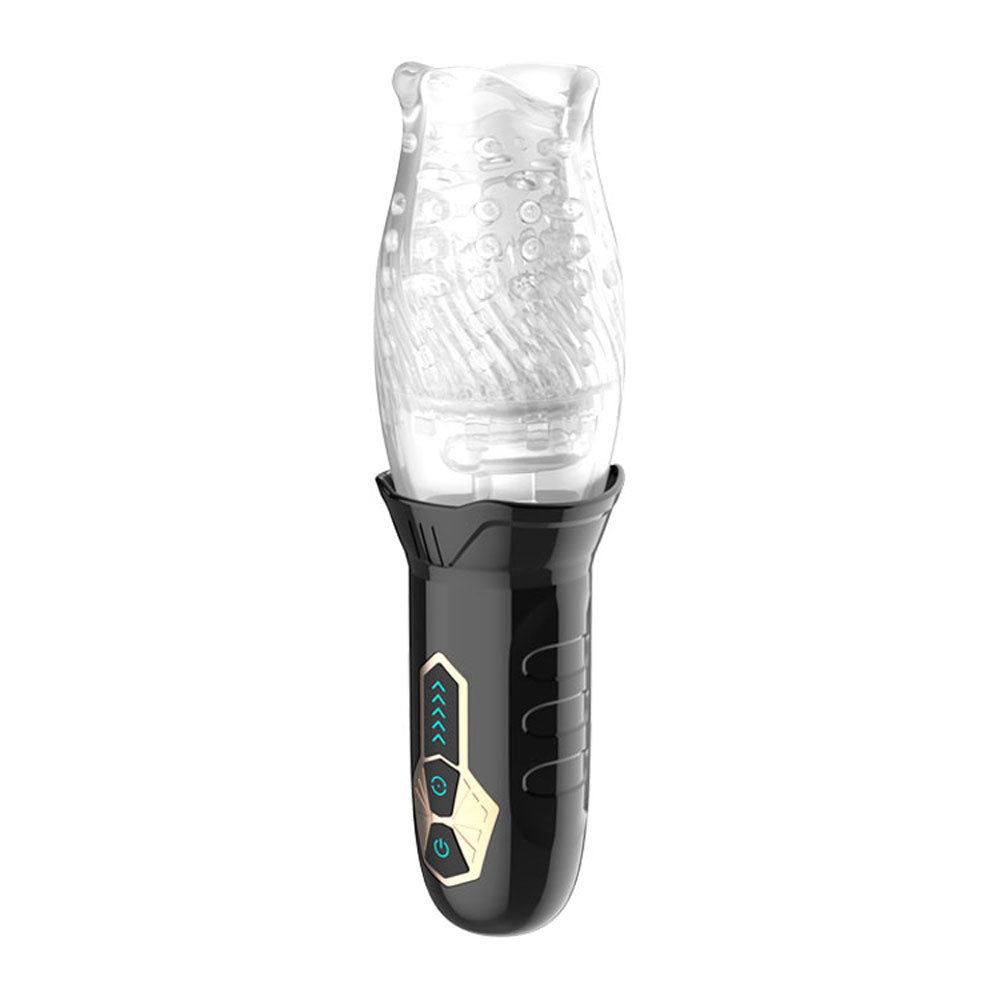 Adam & Eve Adam's Gawk Gawk - Clear USB Rechargeable Rotating Masturbator - I473 8000