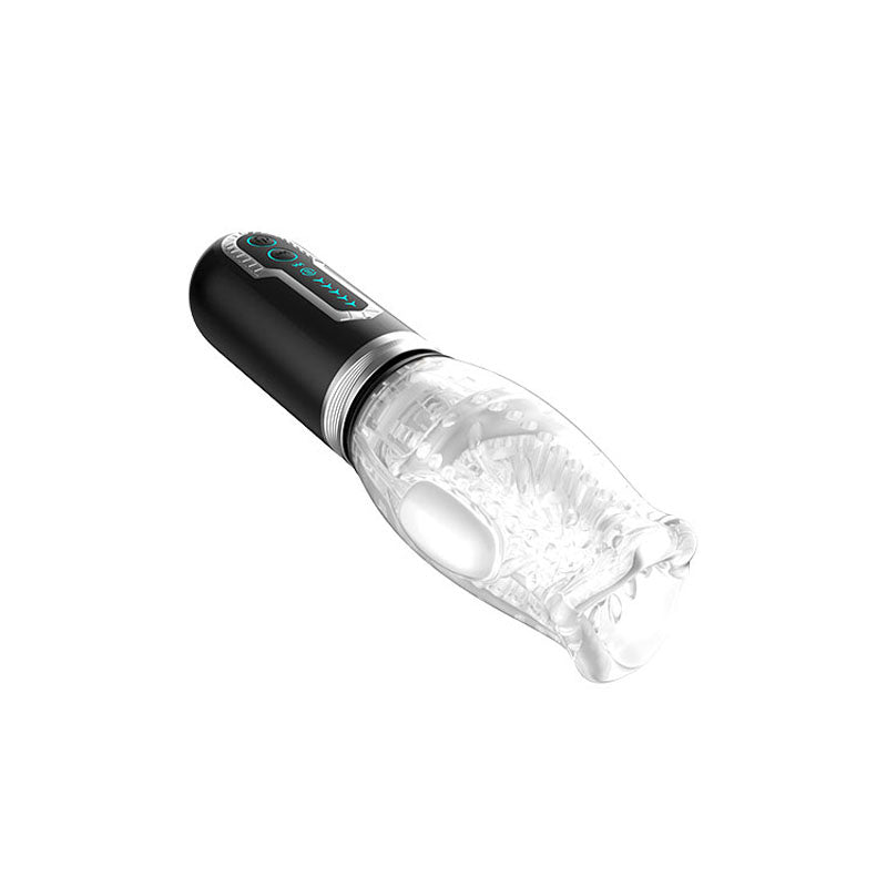 Adam & Eve Adam's Gawk Gawk 3.0 - Clear USB Rechargeable Thrusting, Rotating & Vibrating Masturbator - I885 8000