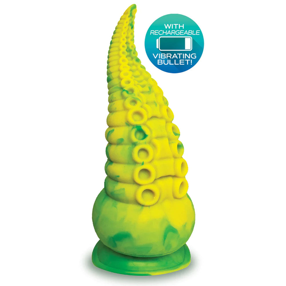 Alien Nation - Octopod - Yellow/Green 22.9 cm USB Rechargeable Vibrating Fantasy Dong - IC1354
