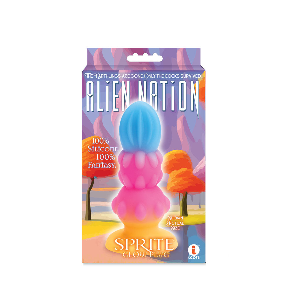 Alien Nation - Sprite - Glow in Dark Coloured 14 cm Fantasy Anal Plug - IC1366