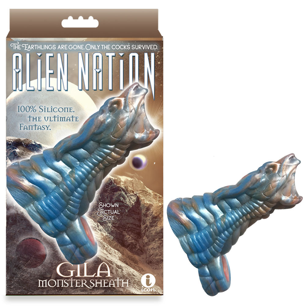 Alien Nation - Gila - Blue/Gold 14 cm Penis Sheath - IC1368