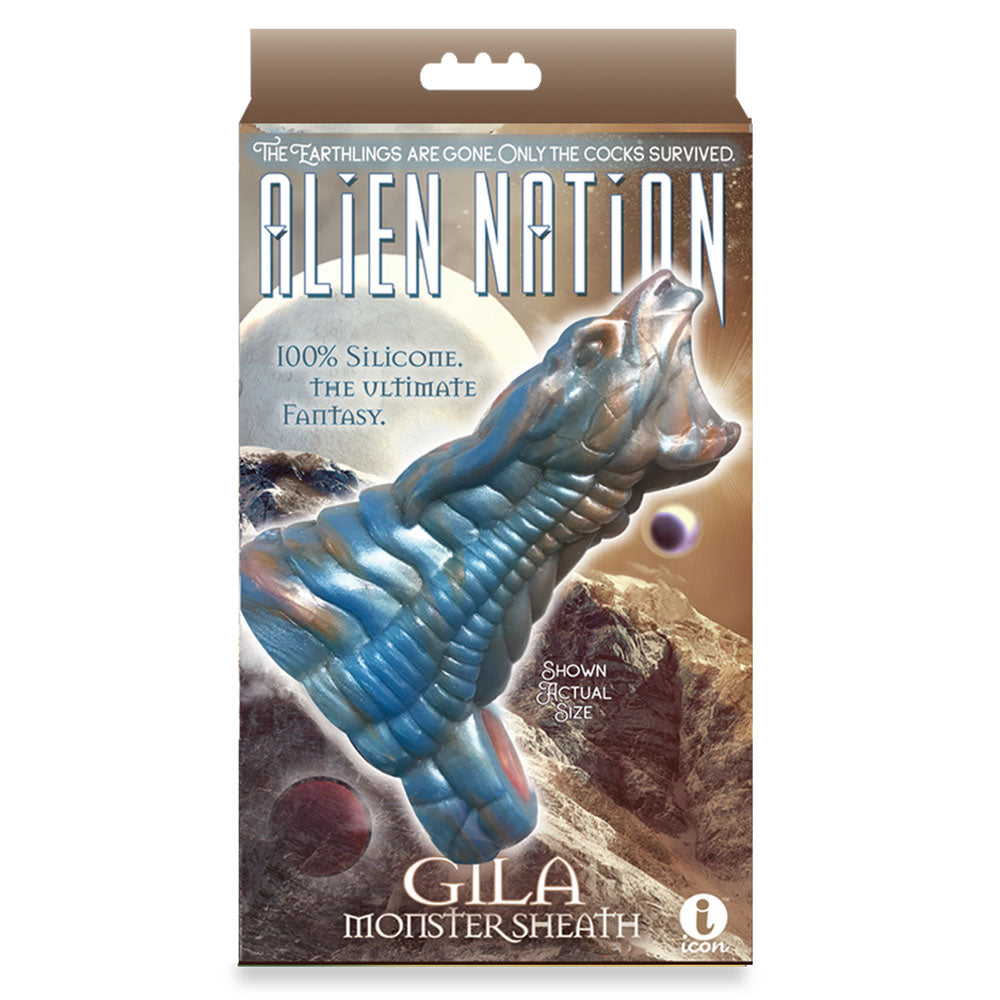 Alien Nation - Gila - Blue/Gold 14 cm Penis Sheath - IC1368
