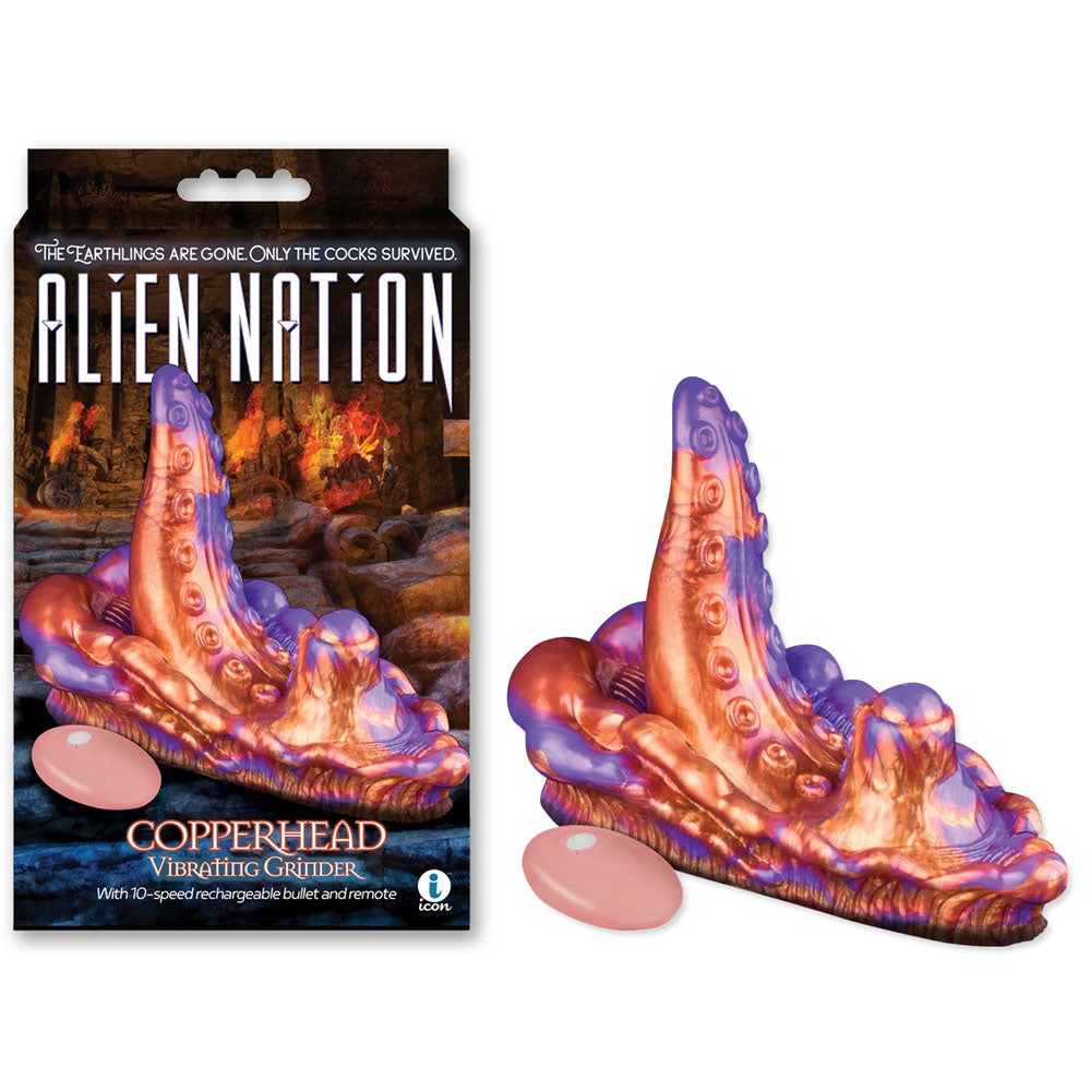 Alien Nation - Copperhead - Coloured USB Rechargeable Vibrating Fantasy Grinder Pad with Remote - IC1378