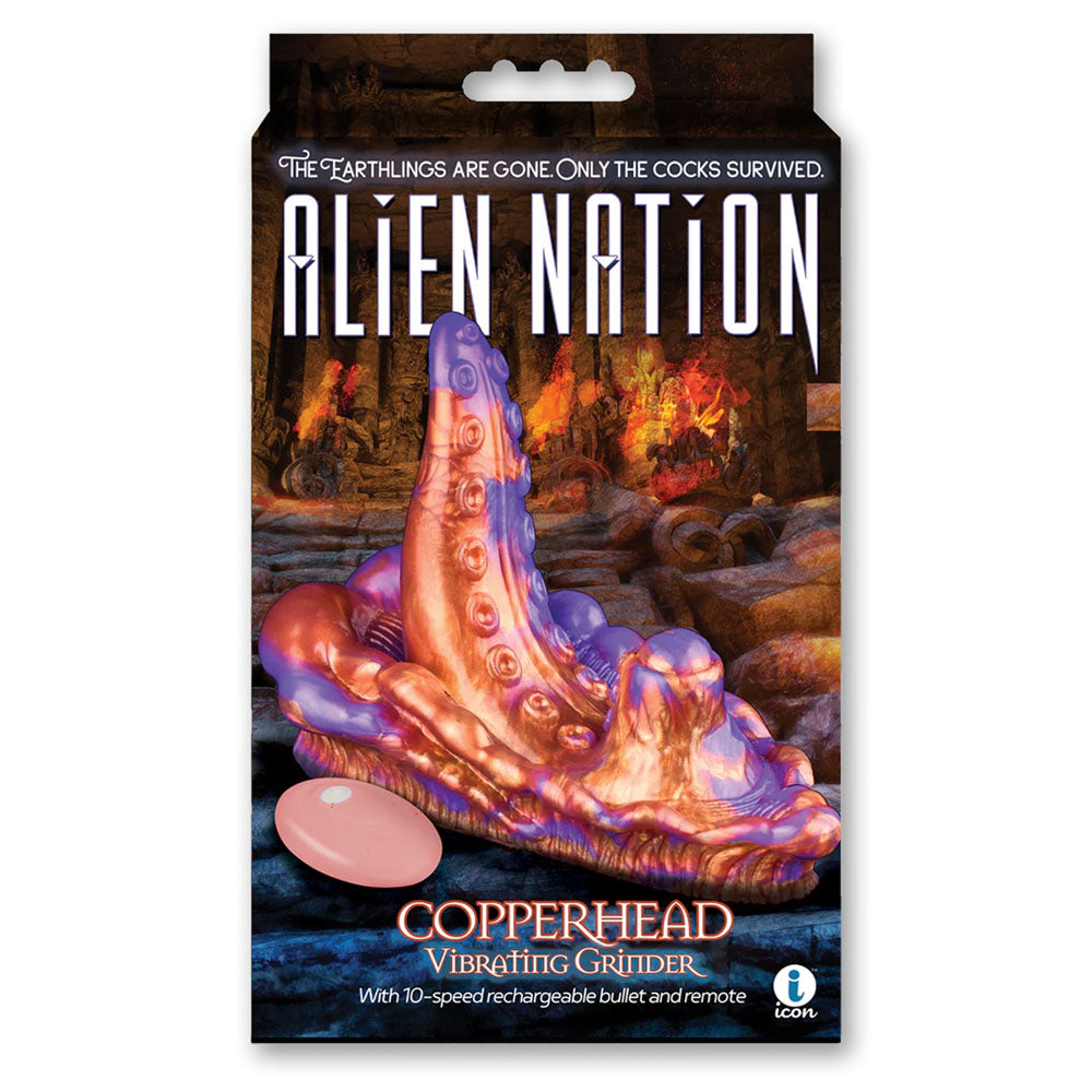 Alien Nation - Copperhead - Coloured USB Rechargeable Vibrating Fantasy Grinder Pad with Remote - IC1378