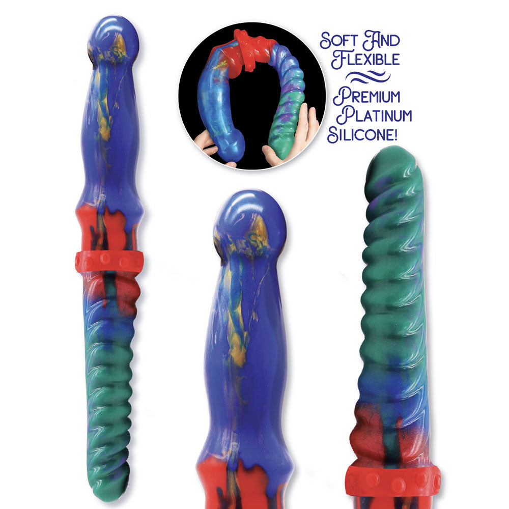 Alien Nation - Double Demon - Coloured 35 cm Fantasy Double Dildo - IC1382