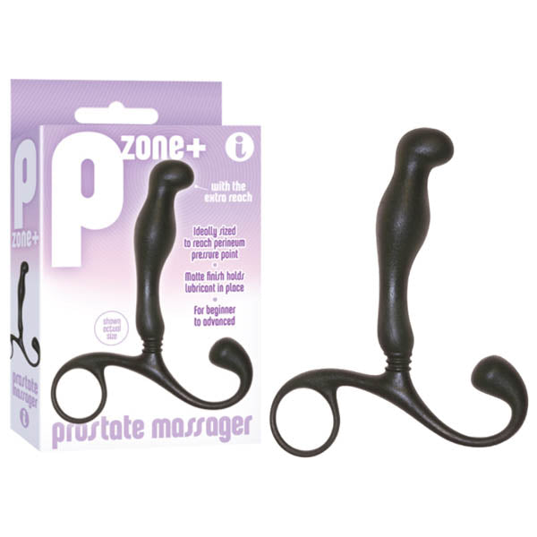 P-Zone + Prostate Massager - Black 10 cm Prostate Massager - IC2308-2