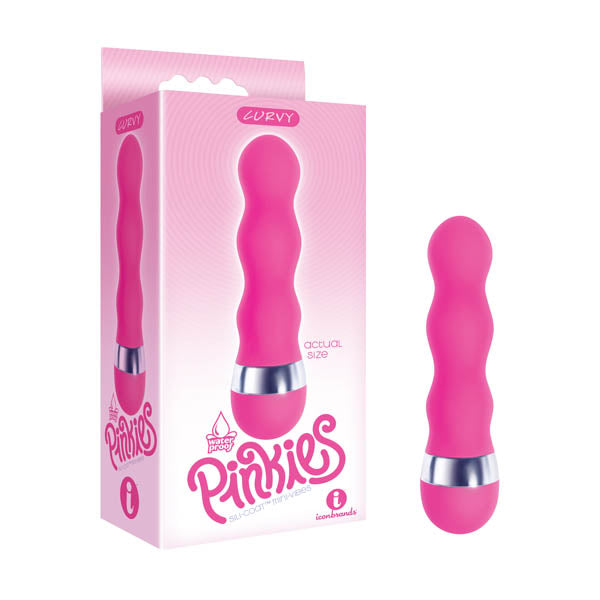 The 9's Pinkies, Curvy - Pink 11.4 cm (4.5'') Vibrator - IC2619-2