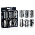 The 9's Crystalline TPR Cock Sleeves - Clear Penis Sleeves - Set of 6 - IC2640-2