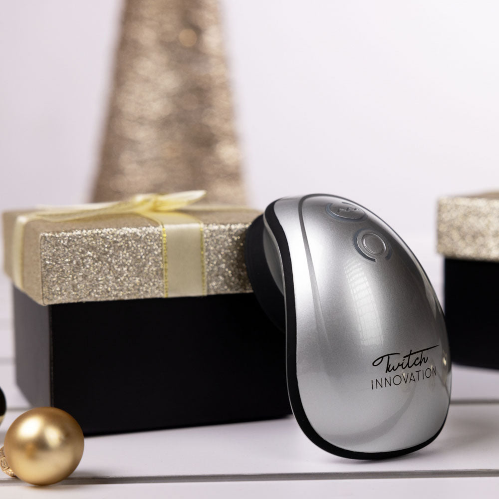 Twitch 1 - Silver - Silver USB Rechargeable Suction Vibrator - INN001SIL