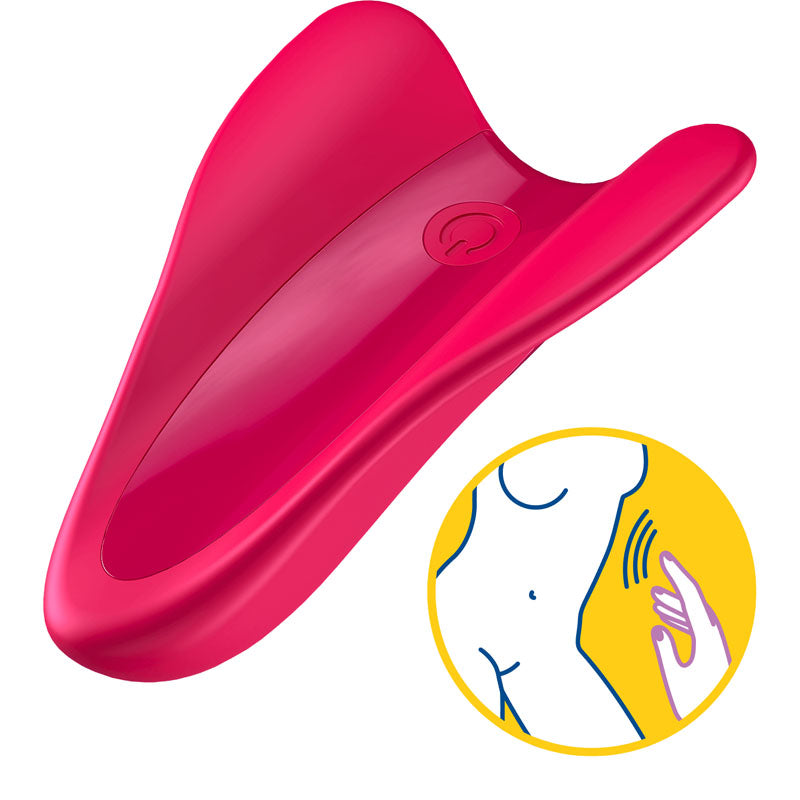 Satisfyer High Fly - Red USB Rechargeable Finger Stimulator - J2018-120-2