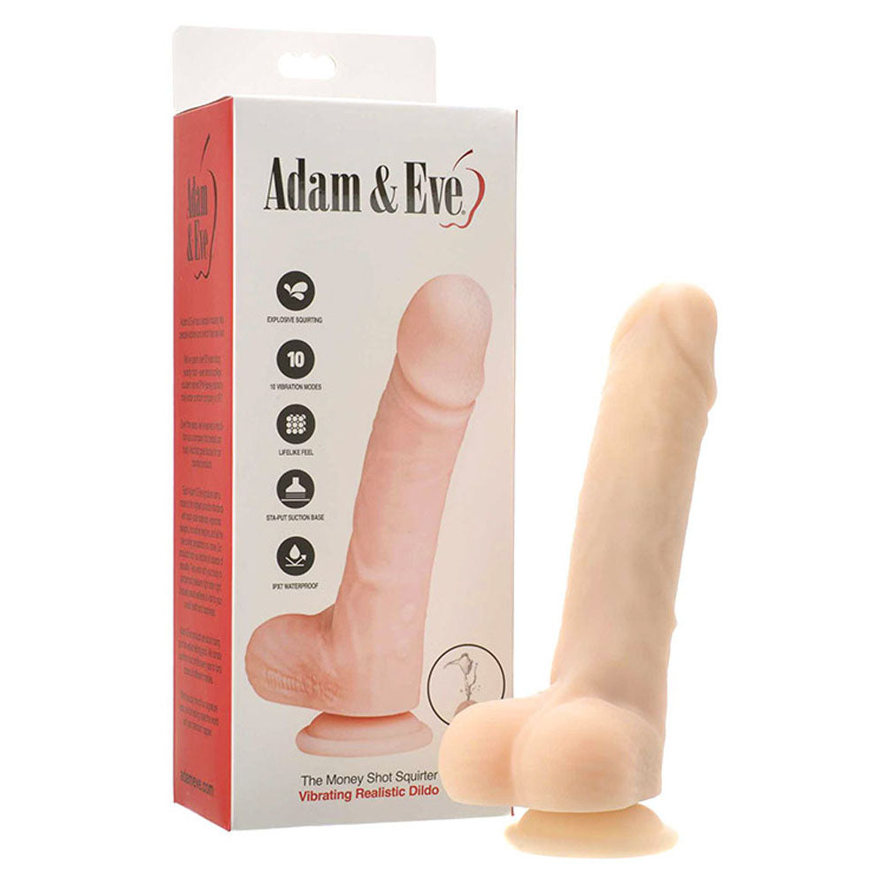 Adam & Eve THE MONEY SHOT SQUIRTER - Flesh 19.8 cm USB Rechargeable Squirting Dong - J236 1000
