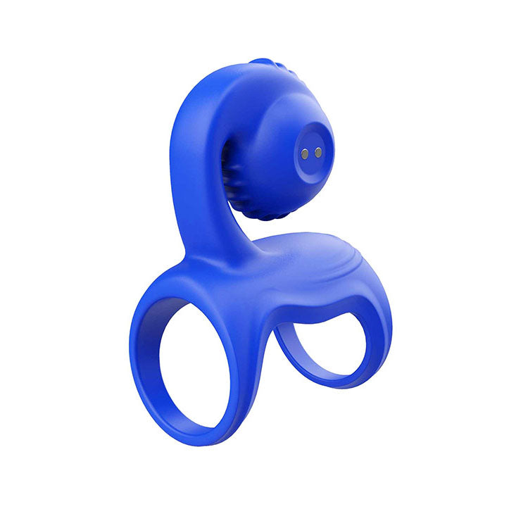 Adam & Eve ROCKIN & ROLLIN SNAIL - Blue USB Rechargeable Vibrating Couples Cage - J435 4000