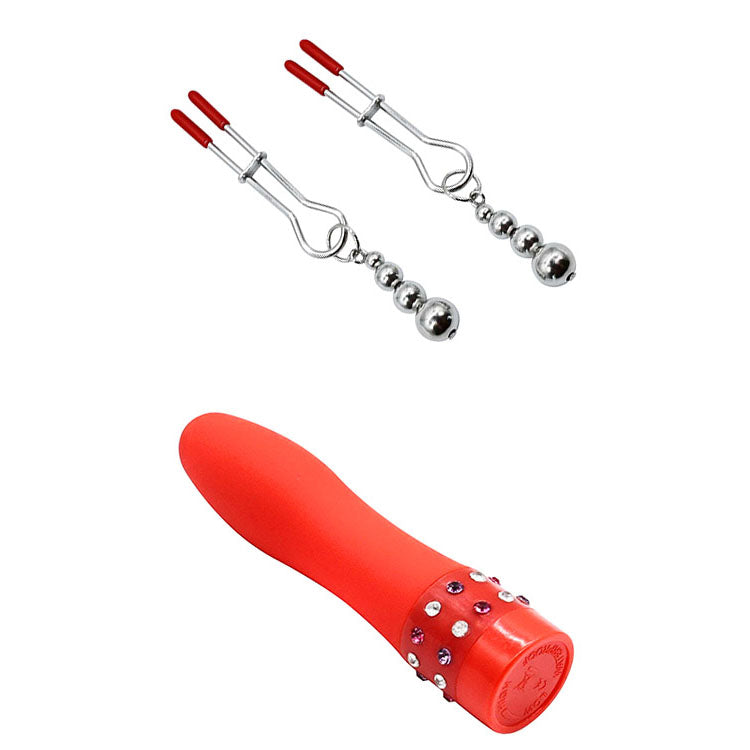 Adam & Eve SENSUAL SCARLET NIGHTS - Black/Red Couples Bondage Kit - Set of 10 Pieces - J535 6000