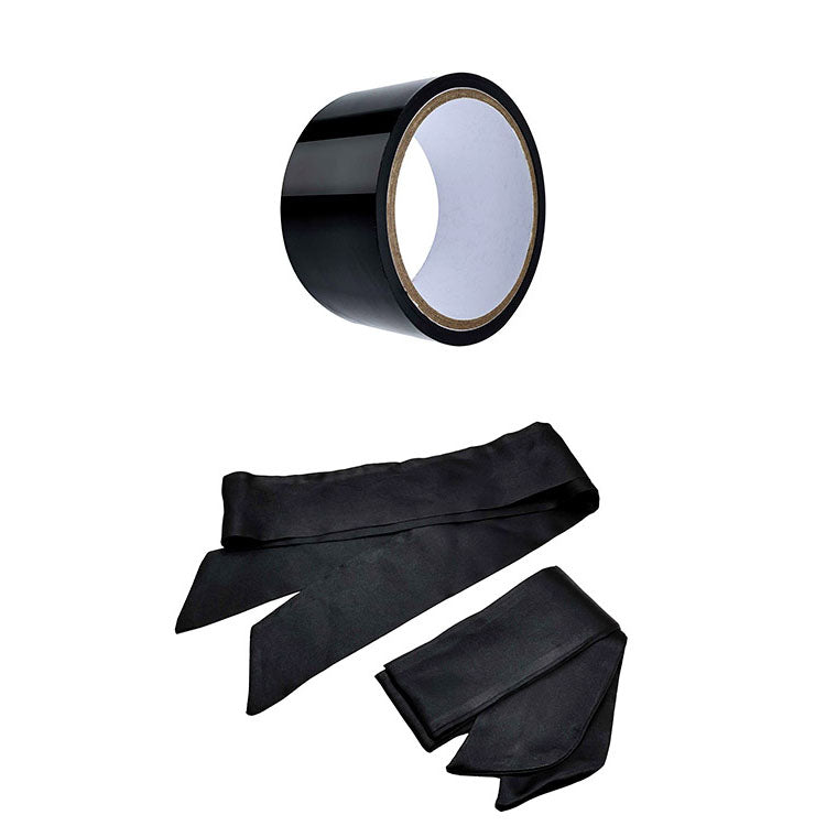 Adam & Eve MIDNIGHT MOODS COLLECTION - Black Couples Bondage Kit - Set of 10 Pieces - J536 8000