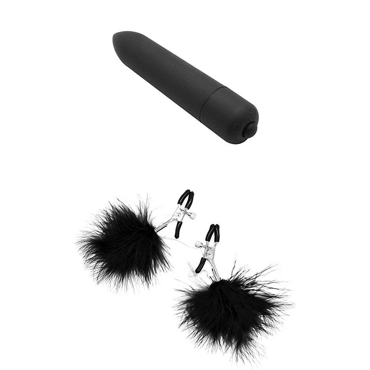 Adam & Eve MIDNIGHT MOODS COLLECTION - Black Couples Bondage Kit - Set of 10 Pieces - J536 8000