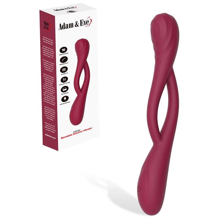 Adam & Eve INFINITY - Red USB Rechargeable Bendable Vibrator - J819 6800