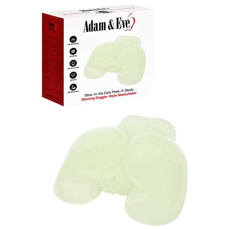 Adam & Eve GLOW IN THE DARK PEEK-A-BOOTY - Glow In Dark Doggy Style Mini Masturbator - J903 5000
