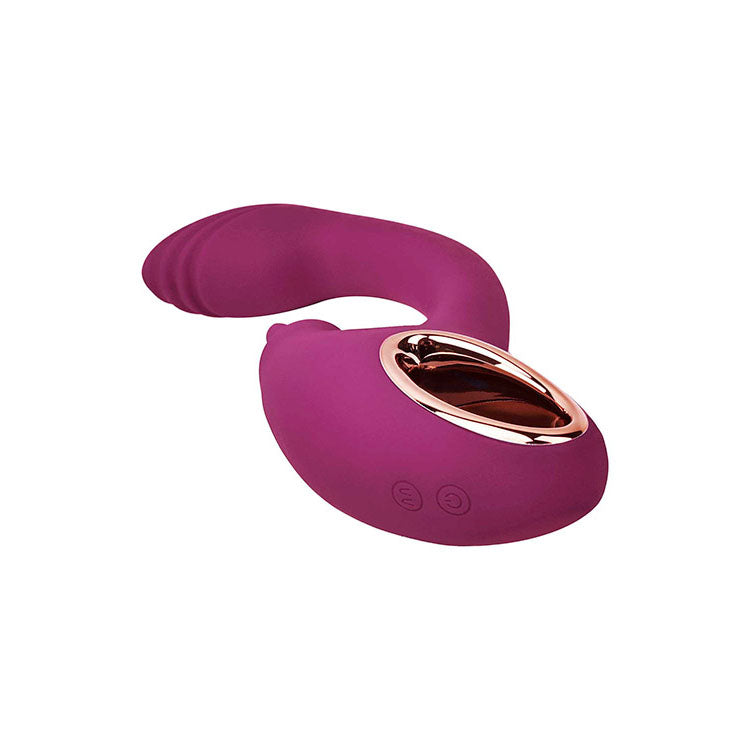 Adam & Eve ROSE GOLD CLIT TICKLER - Red 22 cm USB Rechargeable Rabbit Vibrator - J904 3100