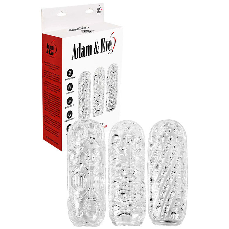 Adam & Eve ADAM'S CRYSTAL TRIO - Clear Strokers - 3 Pack - J932 2400