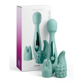 JimmyJane Canna - Teal 21.8 cm Massage Wand with 3 Interchangeable Heads - JJ10504