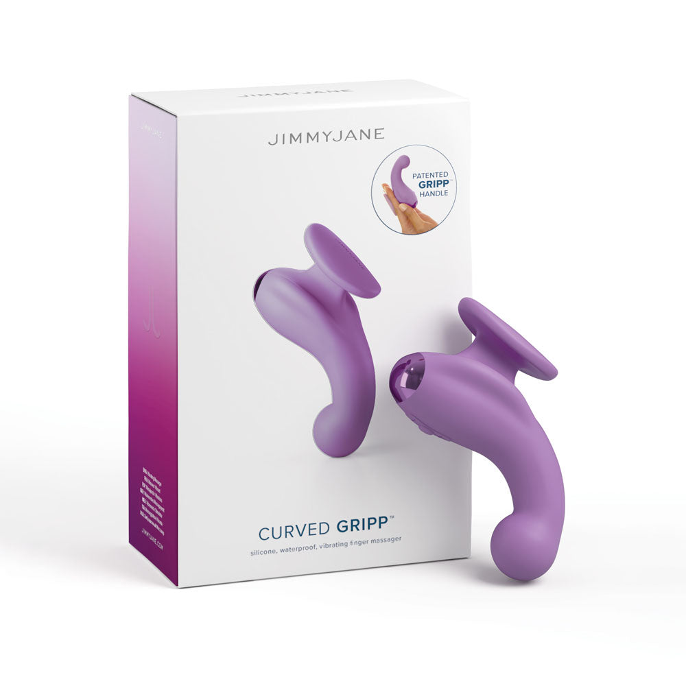 JimmyJane Curved Gripp - Purple USB Rechargeable Finger Stimulator - JJ10523