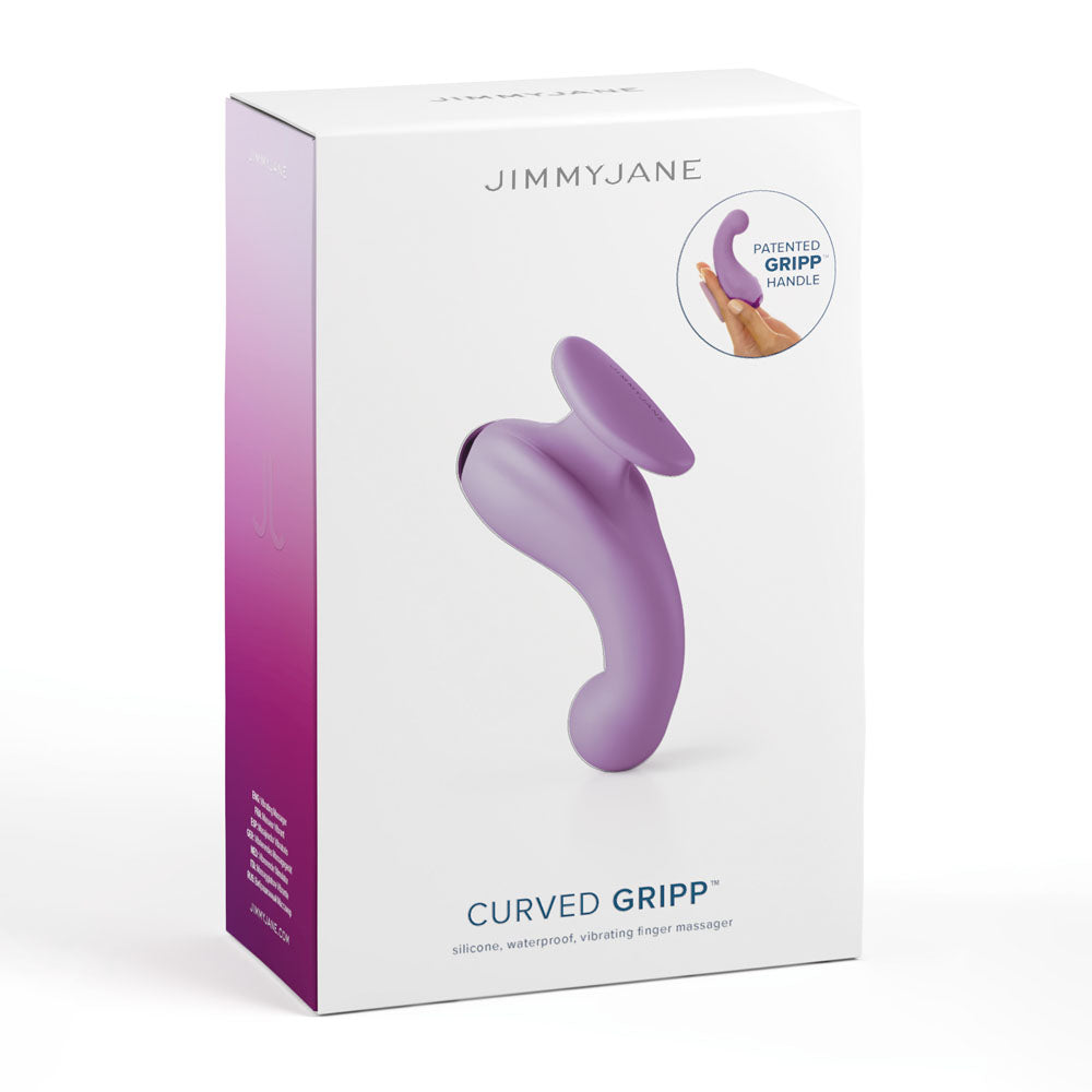 JimmyJane Curved Gripp - Purple USB Rechargeable Finger Stimulator - JJ10523