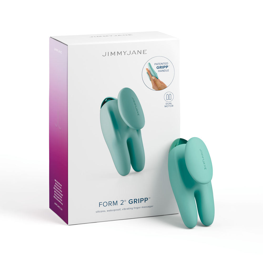 JimmyJane Form 2 Gripp - Teal 9.7 cm USB Rechargeable Handheld Stimulator - JJ10524
