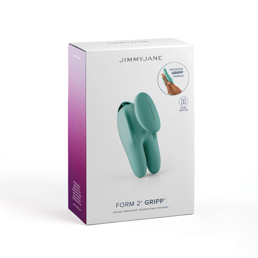 JimmyJane Form 2 Gripp - Teal 9.7 cm USB Rechargeable Handheld Stimulator - JJ10524