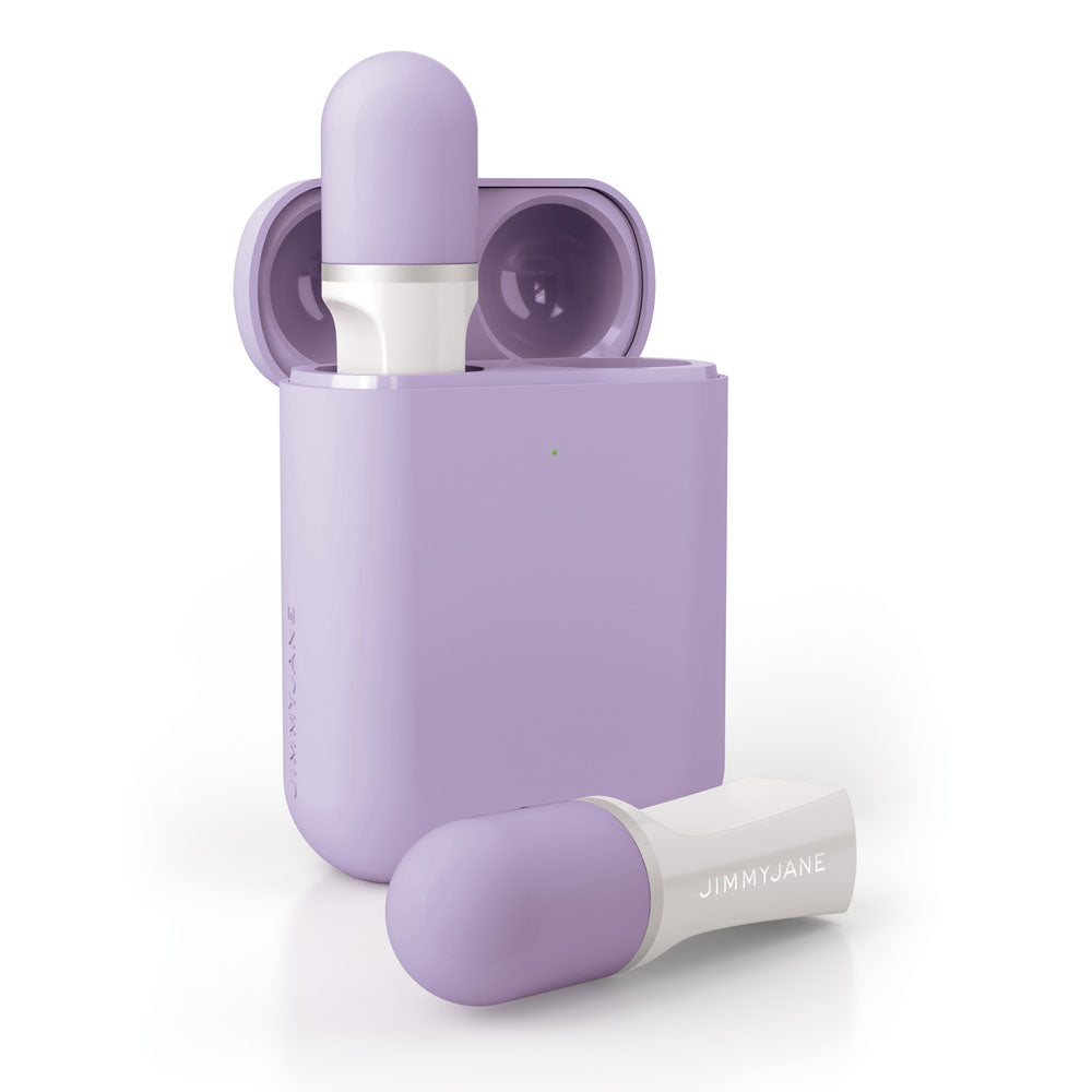 JimmyJane Hello Touch Pro - Purple Vibrating Finger Stimulators with Charging Pod - JJ10525