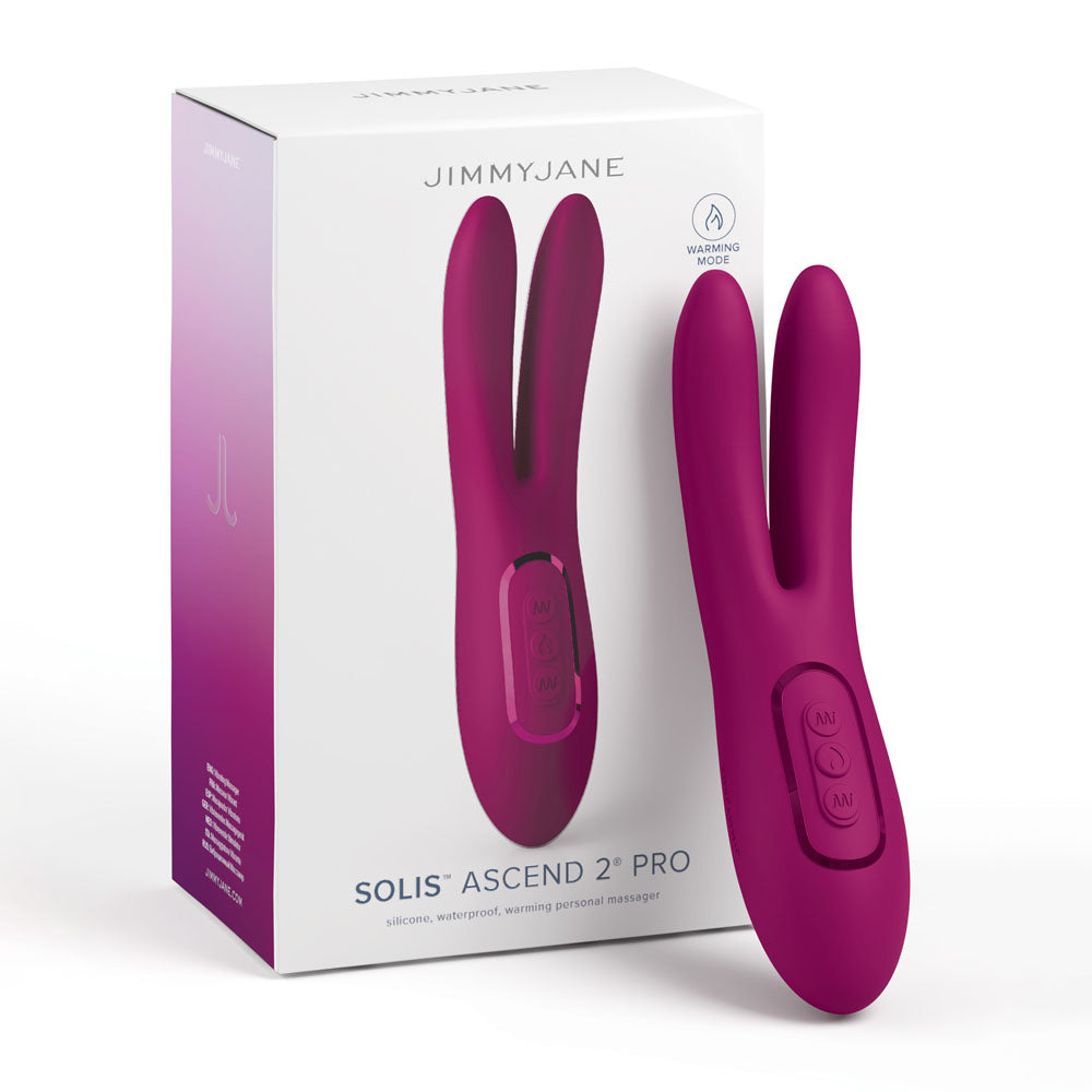 JimmyJane Solis Ascend 2 PRO - Purple 16 cm USB Rechargeable Dual Tip Stimulator - JJ10684