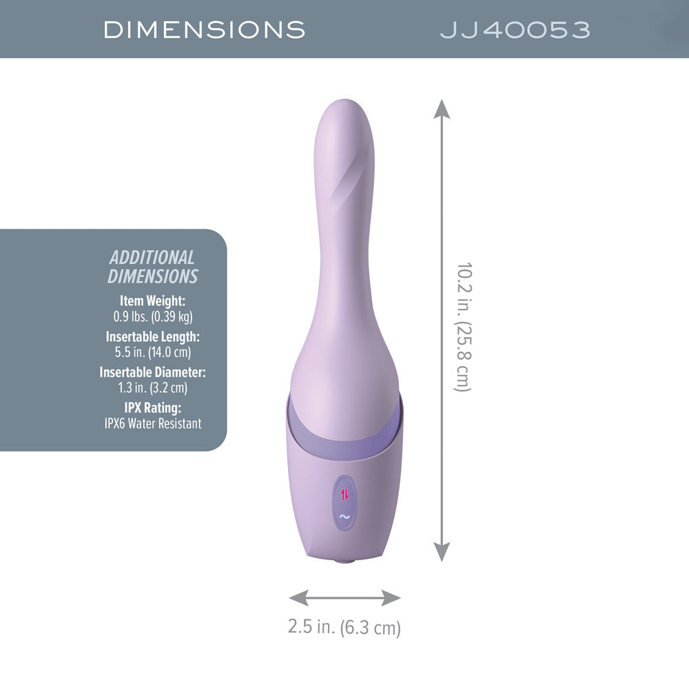 JimmyJane Hello Bang - Purple 27 cm USB Rechargeable Warming & Thrusting Vibrator - JJ40053