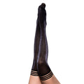 Kixies KAYLEE Grey Shimmer Thigh Highs - Grey Shimmer Stockings - Size A - KX1314A