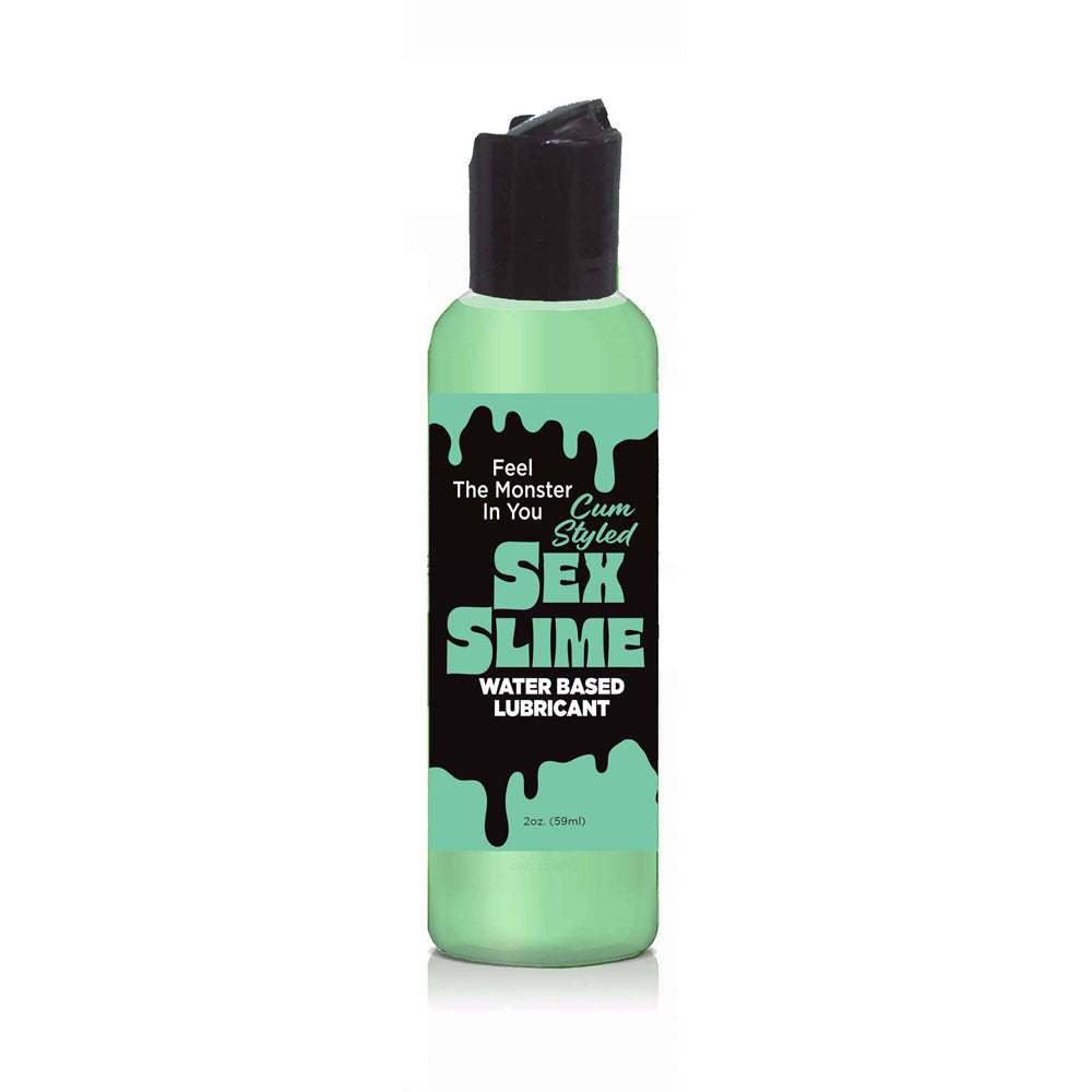 Sex Slime Cum Style Creature Lube - Green 60 ml - Green Cum Style Water Based Lubricant - 60 ml Bottle - LGBT.1309