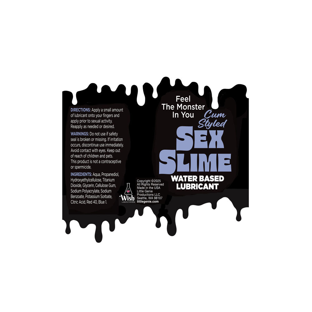 Sex Slime Cum Style Creature Lube - Purple 60 ml - Purple Cum Style Water Based Lubricant - 60 ml Bottle - LGBT.1315