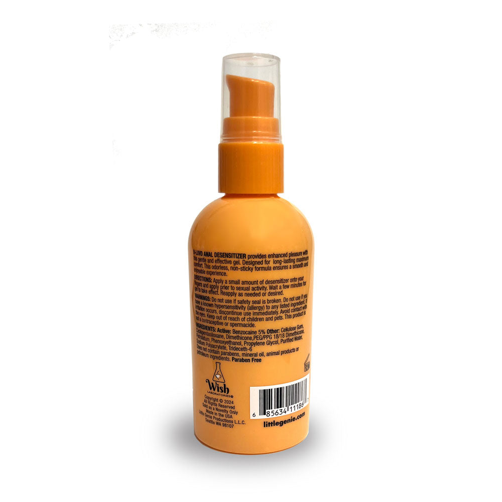 B-LUVD Anal Desensitising Lubricant - Water Based Anal Desensitising Lubricant - 118 ml Bottle - LGBT.1400