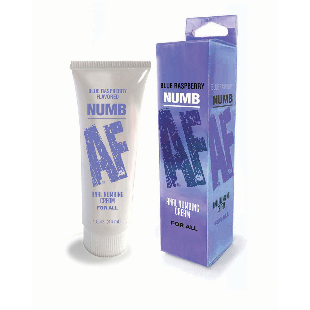 Numb AF - Blue Raspberry - Blue Raspberry Flavoured Anal Numbing Cream - 44 ml Tube - LGBT.618