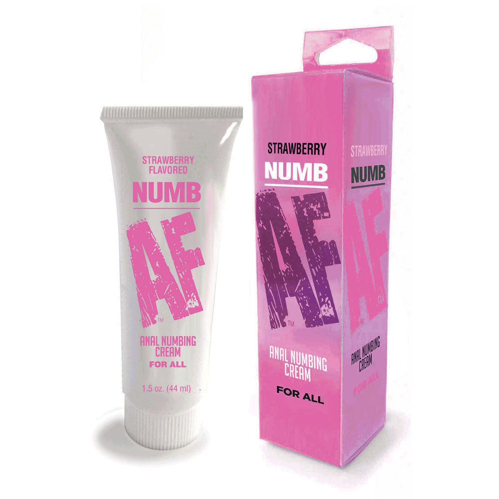 Numb AF - Strawberry - Strawberry Flavoured Anal Numbing Cream - 44 ml Tube - LGBT.630
